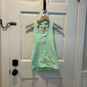 Lululemon Scoop Neck Luon Fresh Teal Athletic Tank Top 4